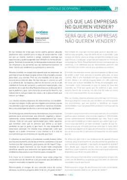 art. opini&oacute;n pedro rodriguez revista toolmaker n&ordm;1