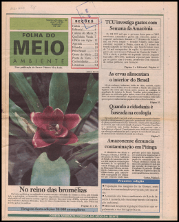 No reino das brom&eacute;lias - Centro de Documenta&ccedil;&atilde;o e Pesquisa