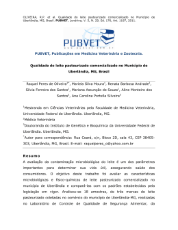 Qualidade do leite pasteurizado comercializado no