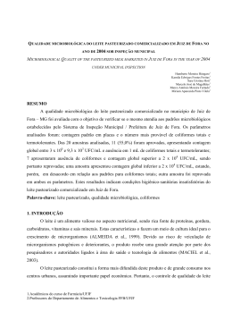 RESUMO A qualidade microbiol&oacute;gica do leite pasteurizado