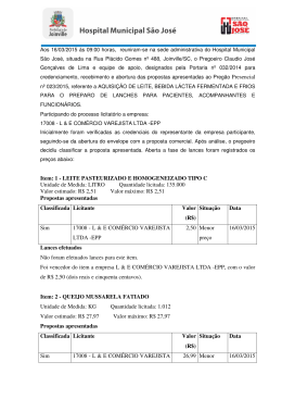Item: 1 - LEITE PASTEURIZADO E HOMOGENEIZADO TIPO C