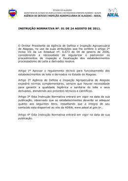 Instruo Normativa - Regulamento de leite - ADEAL