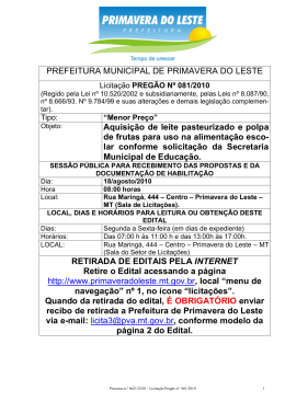 preg&atilde;o n&ordm; 081/2010