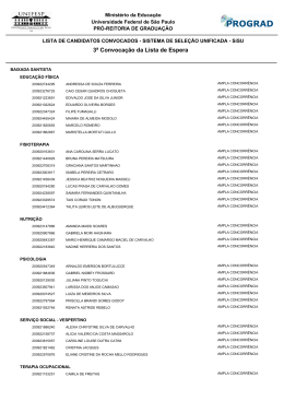3&ordf; Convoca&ccedil;&atilde;o da Lista de Espera