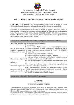 Edital Complementar n&ordm; 002