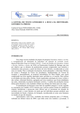 a leitura do texto liter&aacute;rio e a busca da identidade: leitores na