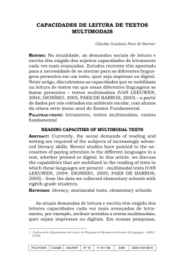 CAPACIDADES DE LEITuRA DE TEXTOS MuLTIMODAIS