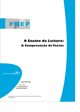 O Ensino da Leitura: A Compreens&atilde;o de Textos