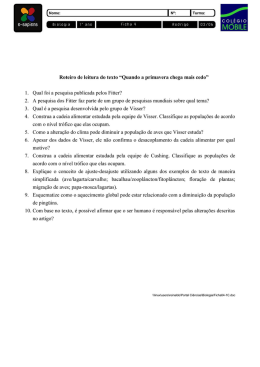 Roteiro de leitura do texto &ldquo;Quando a primavera chega mais cedo