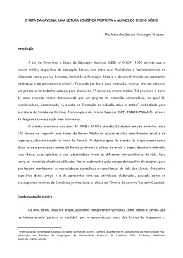 O MITA DA CAVERNA: UMA PROPOSTA DE LEITURA COM BASE