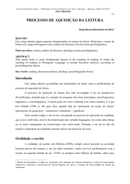 PROCESSO DE AQUISI&Ccedil;&Atilde;O DA LEITURA