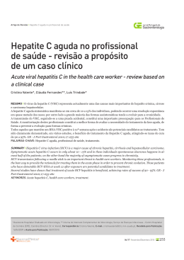 Hepatite C aguda no profissional de saúde - revisão a