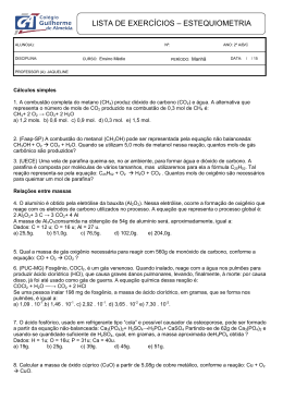 QUÍMICA A_cont - Colégio Guilherme de Almeida