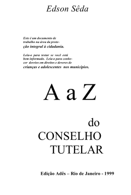 A a Z do Conselho Tutelar - Centro de Apoio Operacional das