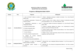 Programa e Bibliografia Edital 51/2014