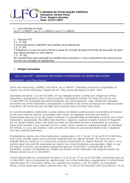 X SEMANA DE ATUALIZA&Ccedil;&Atilde;O JUR&Iacute;DICA Disciplina: Direito Penal