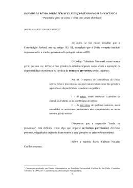 imposto de renda sobre frias e licena-prmio pagas em