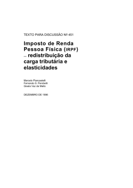 Imposto de Renda Pessoa F&iacute;sica (IRPF