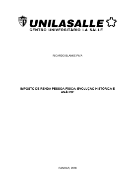 imposto de renda pessoa f&iacute;sica: evolu&ccedil;&atilde;o hist&oacute;rica e an&aacute;lise