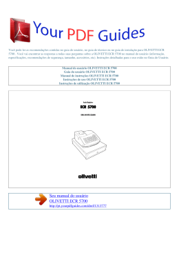 Manual de instruções OLIVETTI ECR 5700