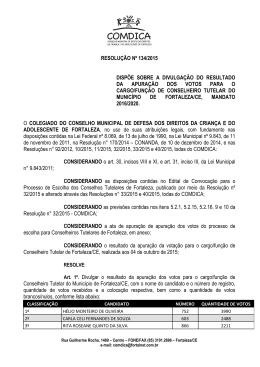 resolução 134-2015 - Prefeitura Municipal de Fortaleza