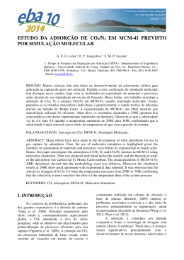 estudo da adsor&ccedil;&atilde;o de co2/n2 em mcm-41 previsto por