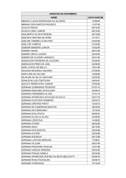vigentes de novembro nome data nascim. abraao lucas rodrigues