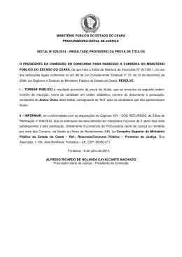 Edital nº 020/2014 - Ministério Público do Estado do Ceará