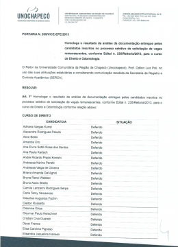 f/D - Unochapec&oacute;