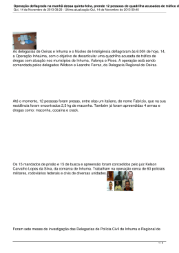 Operação deflagrada na manhã dessa quinta