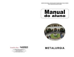 METALURGIA - Etec Dona Escolástica Rosa