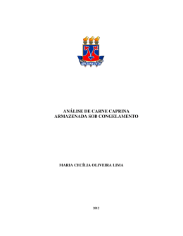 an&aacute;lise de carne caprina armazenada sob congelamento