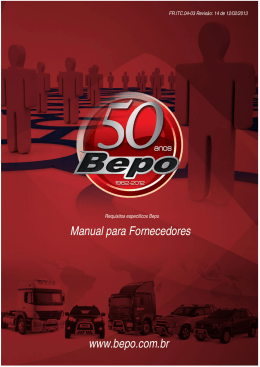 www.bepo.com.br Manual para Fornecedores