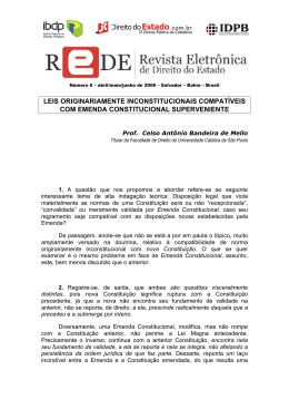 leis originariamente inconstitucionais compat&iacute;veis com emenda