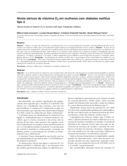 Níveis séricos de vitamina D em mulheres com diabetes