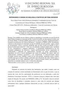 repensando o ensino de biologia a partir de um