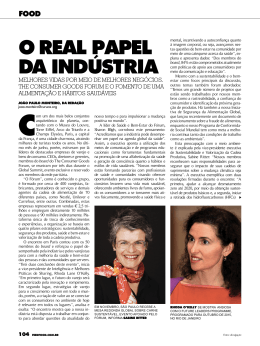 O REAL PAPEL DA IND&Uacute;STRIA - The Consumer Goods Forum