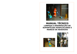 Manual técnico - limpeza e desinfecção de superfícies