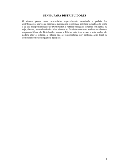 SENHA PARA DISTRIBUIDORES