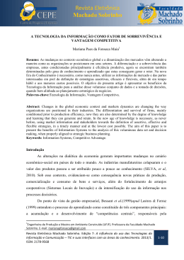 A Tecnologia da Informa&ccedil;&atilde;o como Fator de Sobreviv&ecirc;ncia e