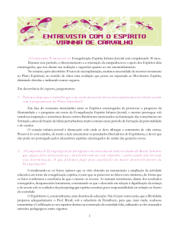 Entrevista com o Espirito Vianna de Carvalho