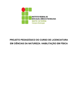 Projetos Pedag&oacute;gicos dos Cursos de Licenciatura em Ci&ecirc;ncias