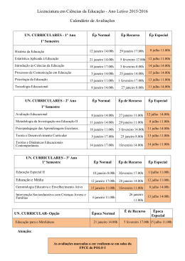 Licenciatura em Ci&ecirc;ncias da Educa&ccedil;&atilde;o