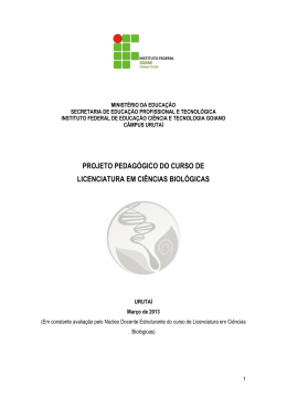 Projeto Pedag&oacute;gico de Curso