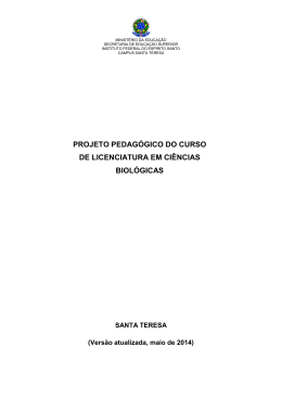 projeto pedagógico do curso de licenciatura em ciências biológicas