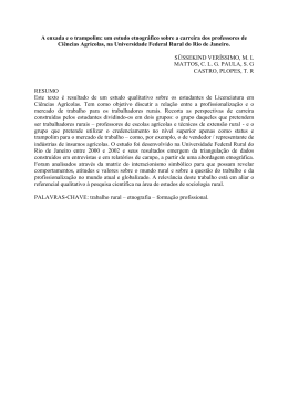 A enxada e o trampolim: um estudo etnográfico sobre a