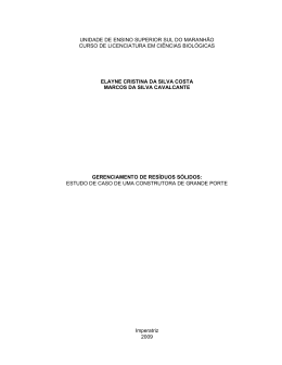 Monografia - Gerenciamento de Res&iacute;duos S&oacute;lidos.