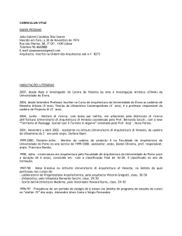 CURRICULUM VITAE DADOS PESSOAIS Jo&atilde;o Gabriel