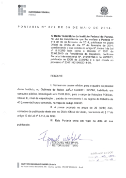 PORTARIA N&deg; 679 DE 05 DE MAIO DE 2014.
