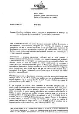 Exmo. Senhor Professor Doutor João Gabriel Silva Reitor da